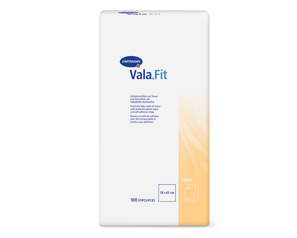 HARTMANN – ValaFit Tape – Bavoir jetable bande adhésive à Usage Unique Adulte 38 x 70 cm – Sachet de  100 pièces