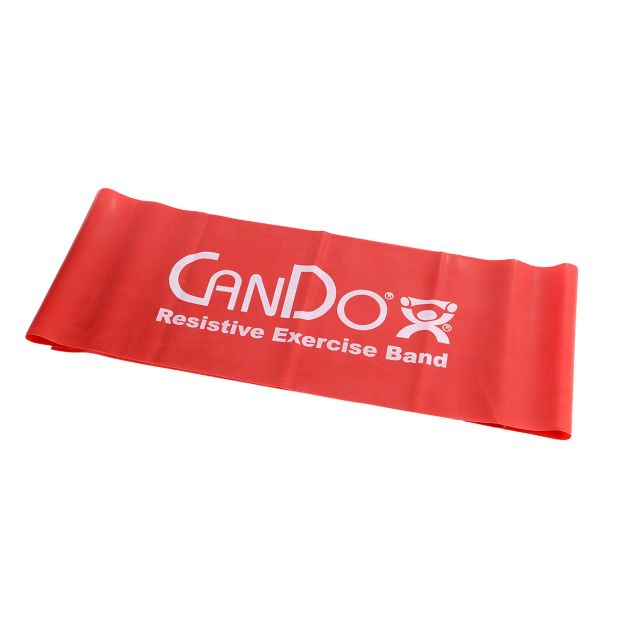 CanDo Latex Free Pre-cut Exercise Band 152cm light red