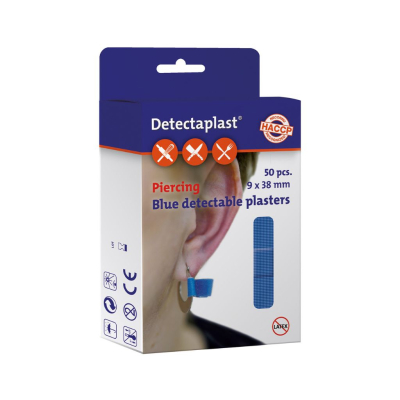 Pansements bleus détectables pour piercing DETECTAPLAST® boîte de 50