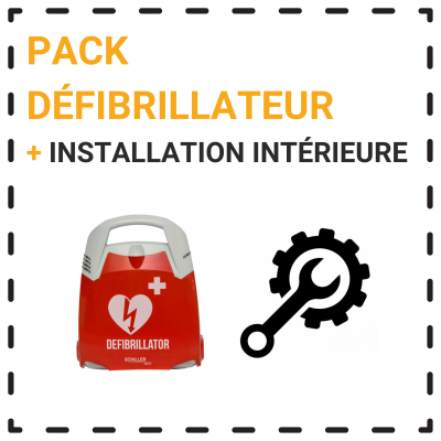 Installation intérieure + 1 pack défibrillateur automatique FRED PA-1 Schiller