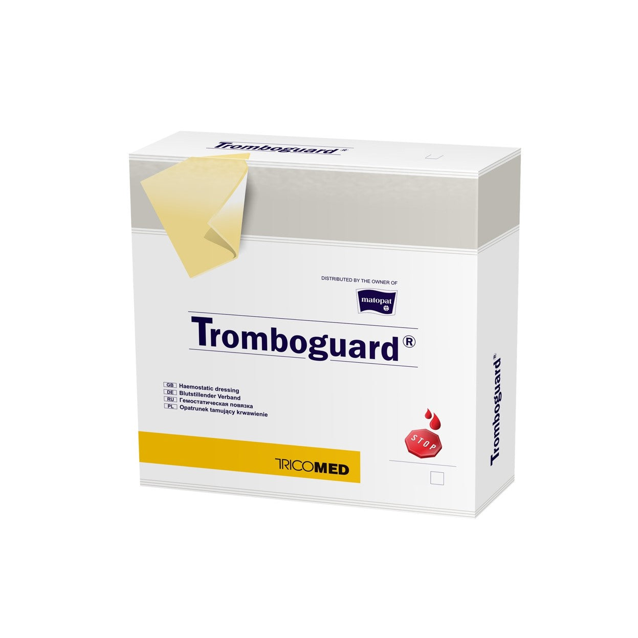 Matopat – TROMBOGUARD pansement 40 X 40 cm stérile – Boite de 1 pièce