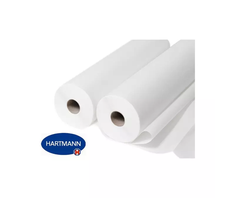 HARTMANN – ValaRoll – Drap d’examen Blanc plastifié 75 x 190 cm – 40 FTS – Lot de 6 Rouleaux