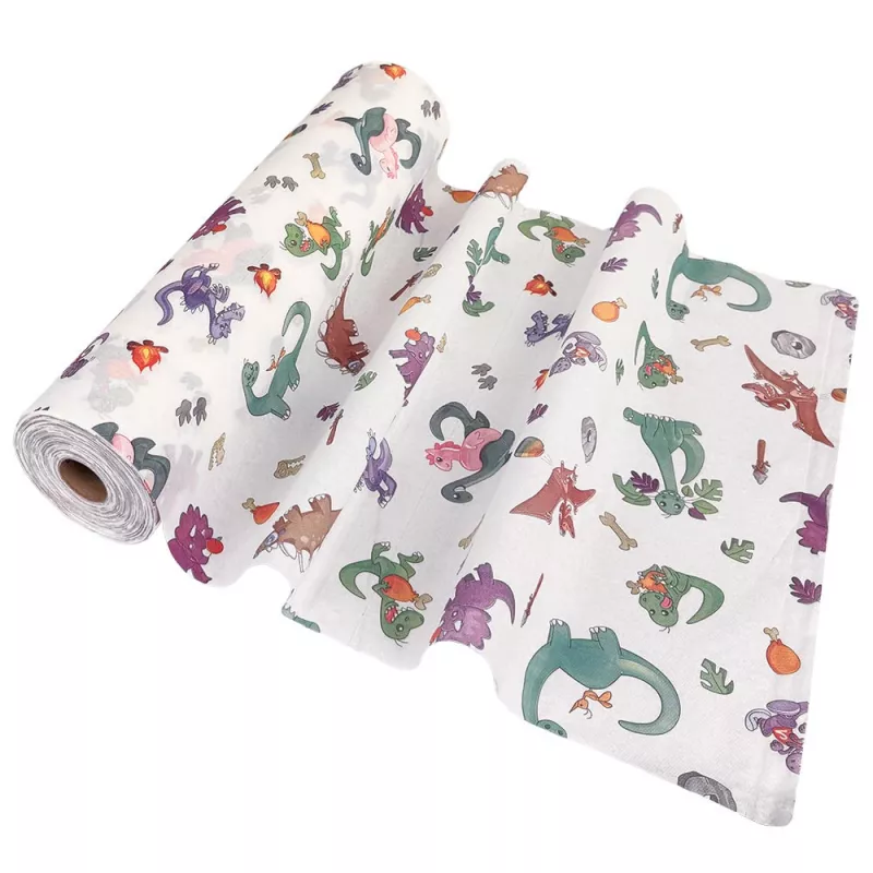 DRAPS D’EXAMEN MICRO-GAUFRÉS PRÉDÉCOUPÉS 38 CM MOTIFS ENFANT – 132 FTS