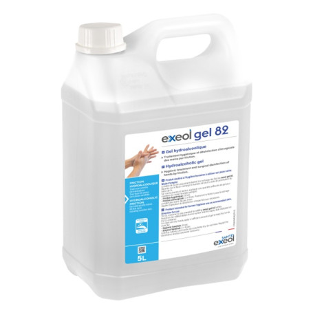 exeol gel 82 – Gel hydroalcoolique – 5L – Sodel