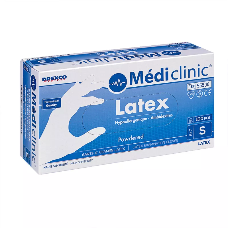 GANTS LATEX POUDRÉS MEDICLINIC