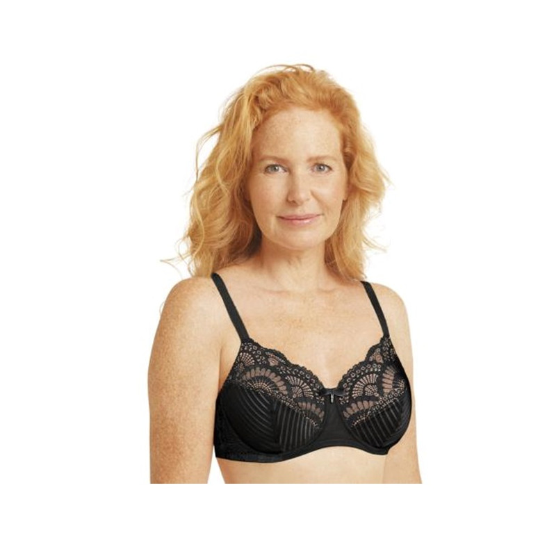 Karolina – Soutien-gorge paddé sans armatures – Noir / Sable – Amoena