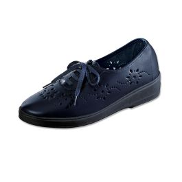 Les derbies dessus croûte de cuir marine à lacets