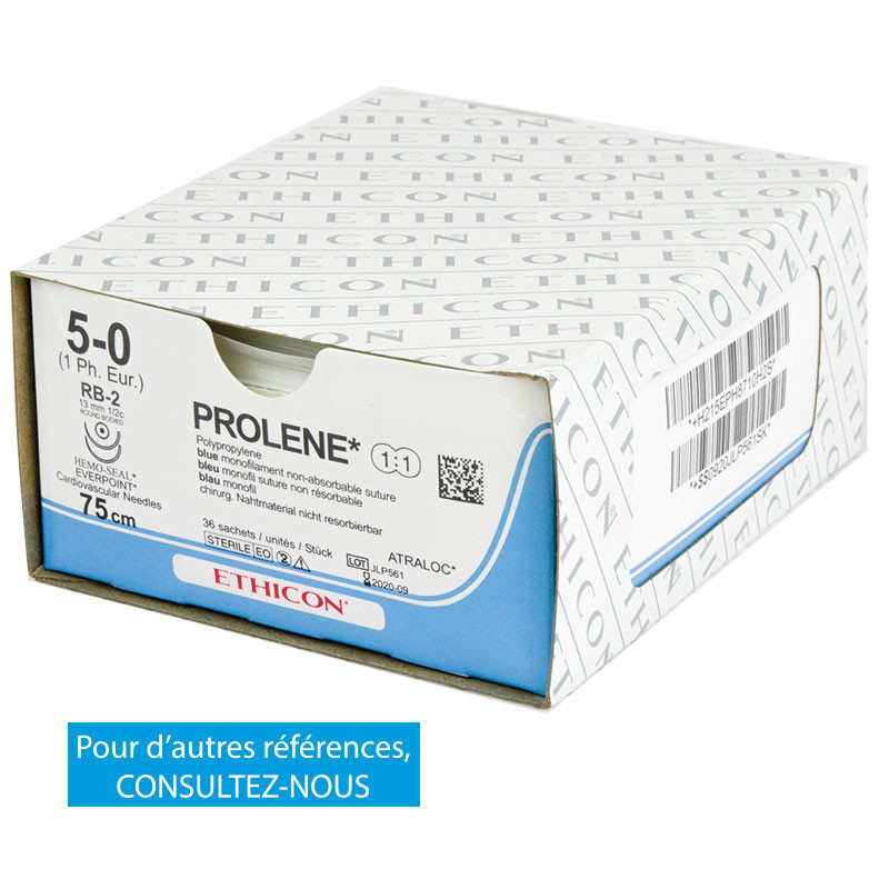 PROLENE™ Monofil polypropylène isotactique (16 modèles) – Boîte de 36 unités