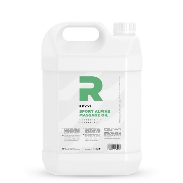 Revvi – Huile de massage alpin pour sports – Jerrican de 5 litres